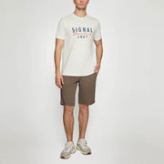 FinnSi Front Print Tee + - Ecru Vapor