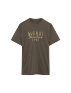 FinnSi Front Print Tee + - Espresso