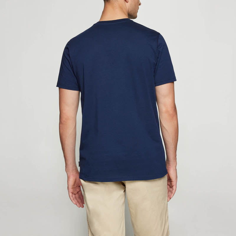 FinnSi Front Print Tee + - Blue Captain