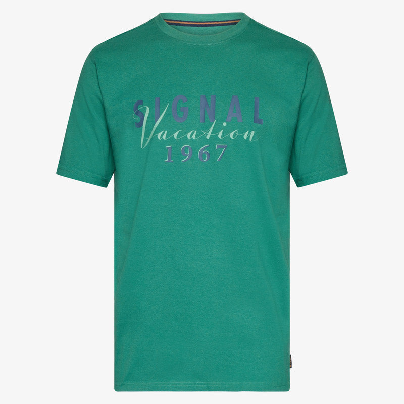 FinnSi Front Print Tee + - Green garden