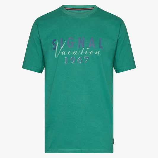 FinnSi Front Print Tee + - Green garden