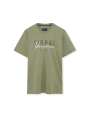 FinnSi Front Print Tee + - Oil Green