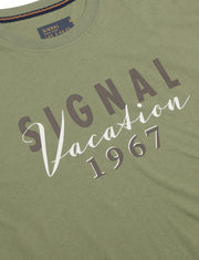 FinnSi Front Print Tee + - Oil Green
