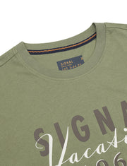 FinnSi Front Print Tee + - Oil Green