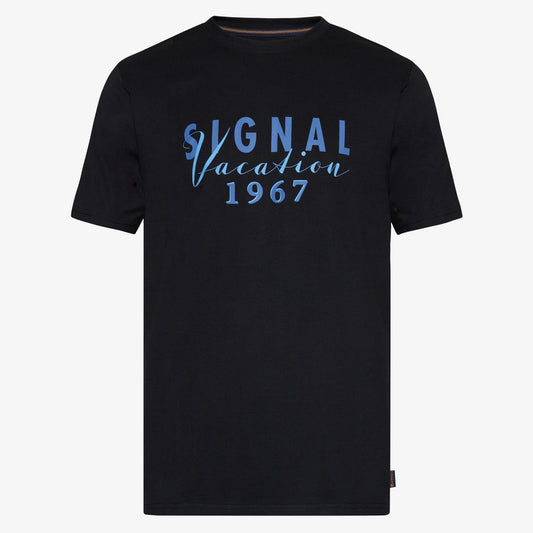 FinnSi Front Print Tee + - Black