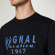 FinnSi Front Print Tee + - Black