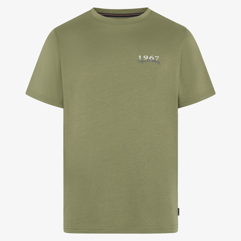 FrodoSi Chest Print Tee + - Oil Green