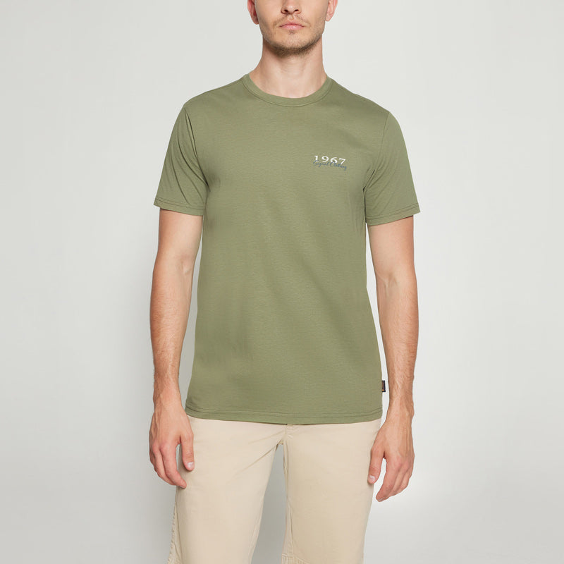 FrodoSi Chest Print Tee + - Oil Green