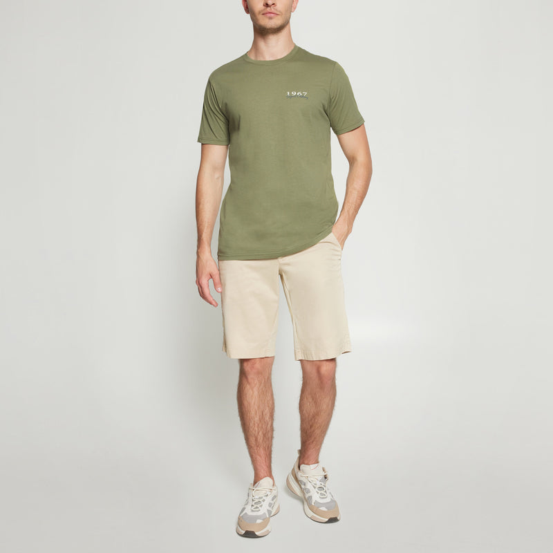 FrodoSi Chest Print Tee + - Oil Green