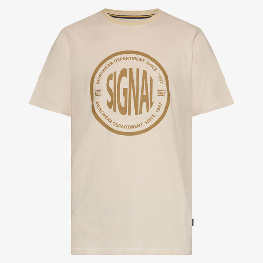 FelixSi Mini Stripe Print Tee+ - Warm beige