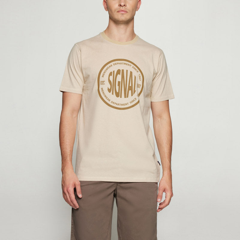 FelixSi Mini Stripe Print Tee+ - Warm beige
