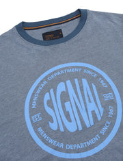 FelixSi Mini Stripe Print Tee+ - Blue Captain