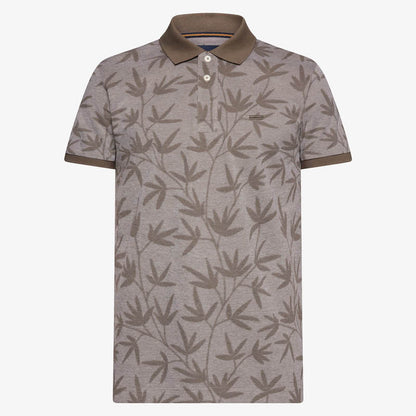 EfronSi Jaquard Pattern Polo - Espresso