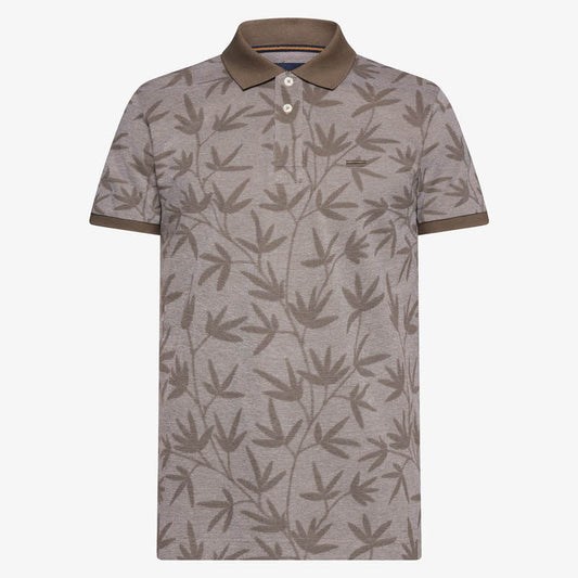 EfronSi Jaquard Pattern Polo - Espresso