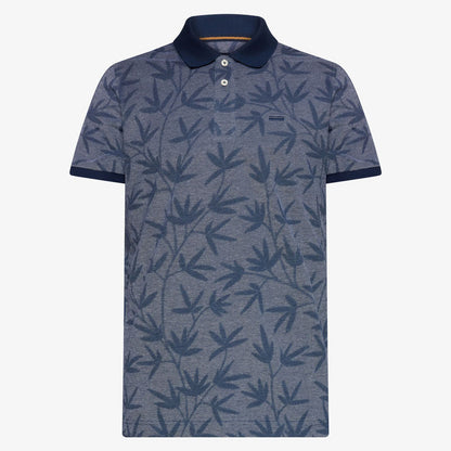 EfronSi Jaquard Pattern Polo - Blue Captain