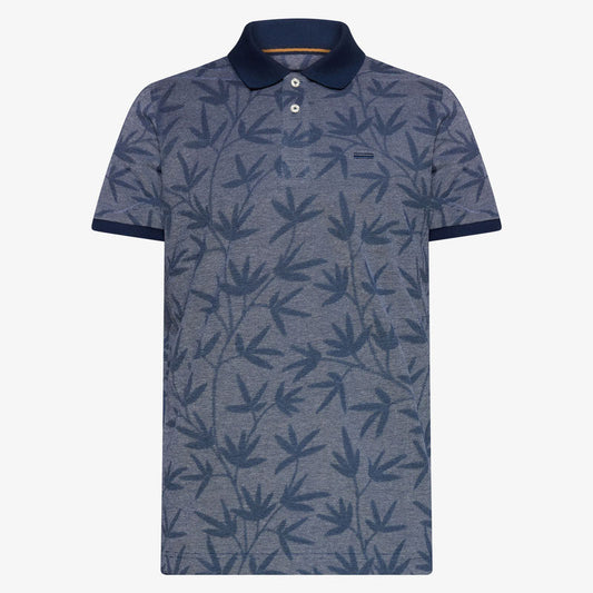 EfronSi Jaquard Pattern Polo - Blue Captain