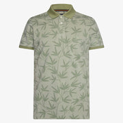 EfronSi Jaquard Pattern Polo - Oil Green
