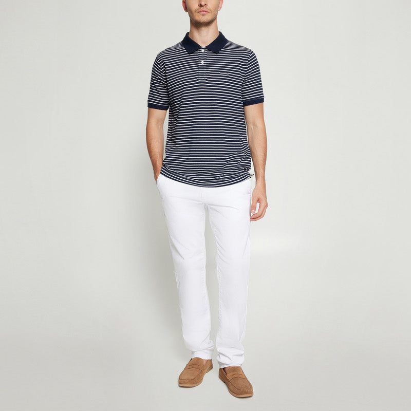 EloSi Heavy Stripe Polo - Deep Marine