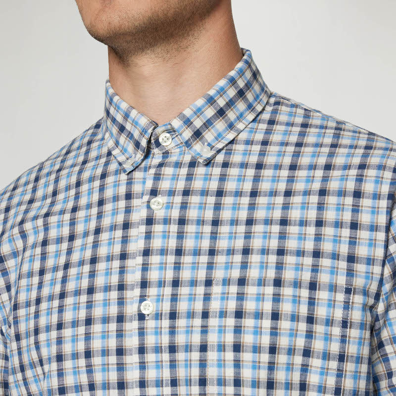 GabrielSi Slub Check - Warm beige