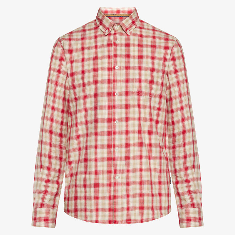 GabrielSi Slub Check - Dusty red