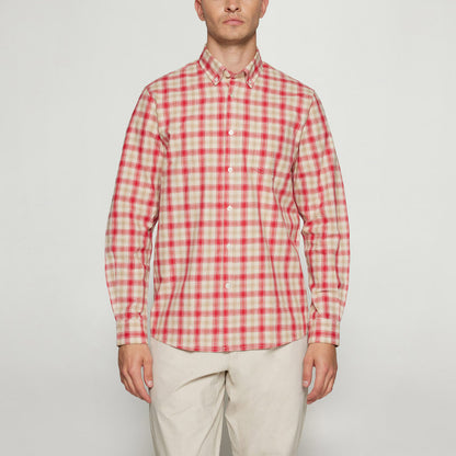 GabrielSi Slub Check - Dusty red