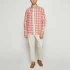 GabrielSi Slub Check - Dusty red