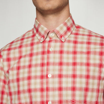 GabrielSi Slub Check - Dusty red