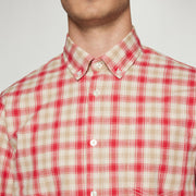 GabrielSi Slub Check - Dusty red
