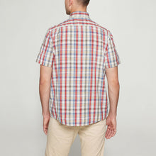 GianSi Slub Check SS - Dusty red