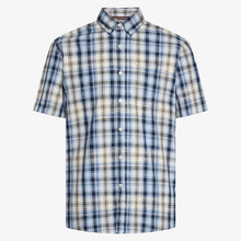 GianSi Slub Check SS - Blue Captain