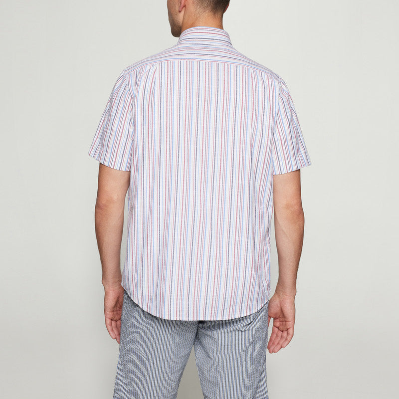 GioSi Slub Stripe - Dusty red