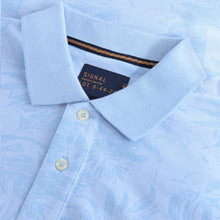 RavenSi Aop Jaquard Polo - Blue Wind