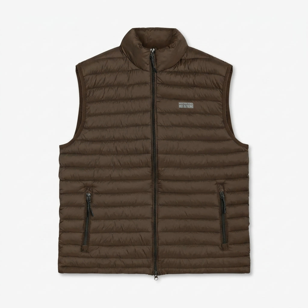 10279 LarrySi MiniPuf Vest - Espresso