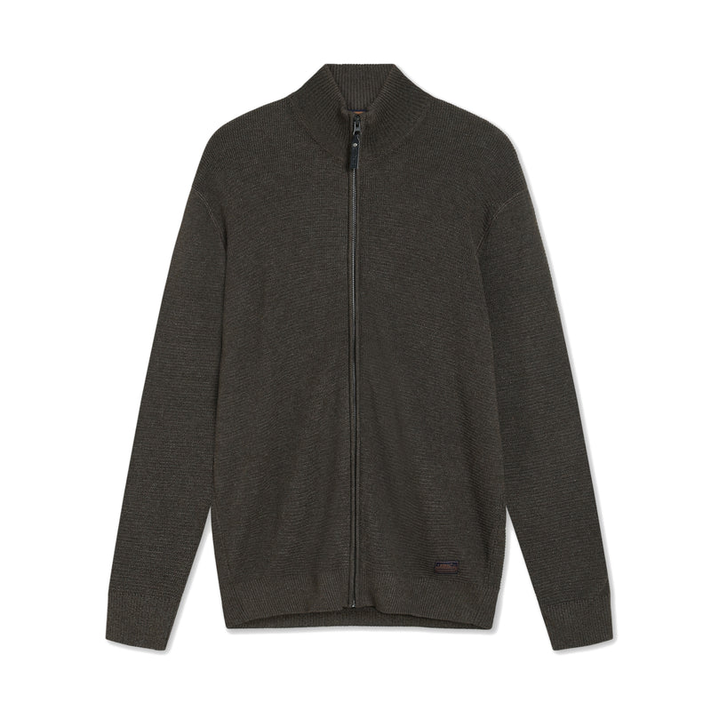 12499 ConnorSi Structure Cardigan + - Brown Coffee