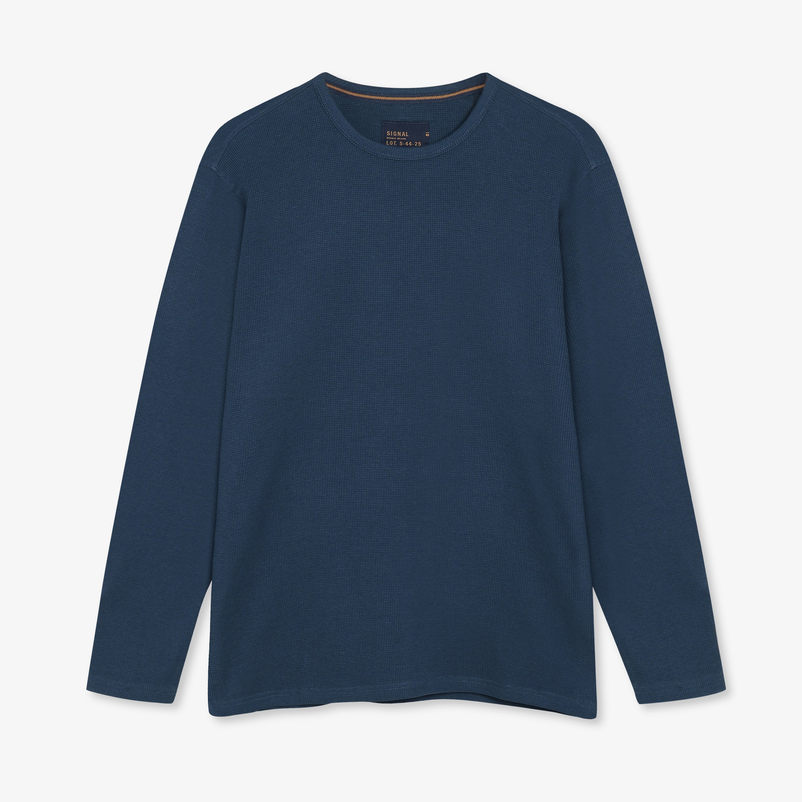13632 FredSi Waffle Tee LS - Blue Dipper