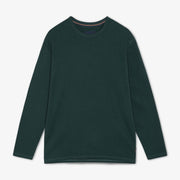 13632 FredSi Waffle Tee LS - Evergreen