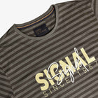 13656 LewiSi Subtle Stripe Print - Brown Coffee