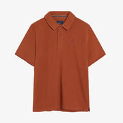 13657 LeonSi Heavy Emb. Polo - Rusty Red