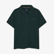 13657 LeonSi Heavy Emb. Polo - Evergreen