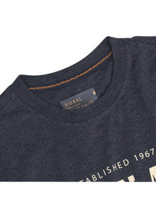 PabloSi Front Print + - Mid Blue Melange